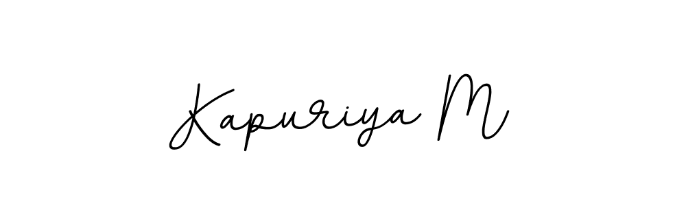 This is the best signature style for the Kapuriya M name. Also you like these signature font (BallpointsItalic-DORy9). Mix name signature. Kapuriya M signature style 11 images and pictures png