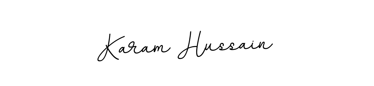 Karam Hussain stylish signature style. Best Handwritten Sign (BallpointsItalic-DORy9) for my name. Handwritten Signature Collection Ideas for my name Karam Hussain. Karam Hussain signature style 11 images and pictures png