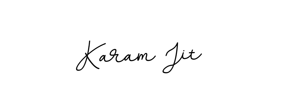 You should practise on your own different ways (BallpointsItalic-DORy9) to write your name (Karam Jit) in signature. don't let someone else do it for you. Karam Jit signature style 11 images and pictures png