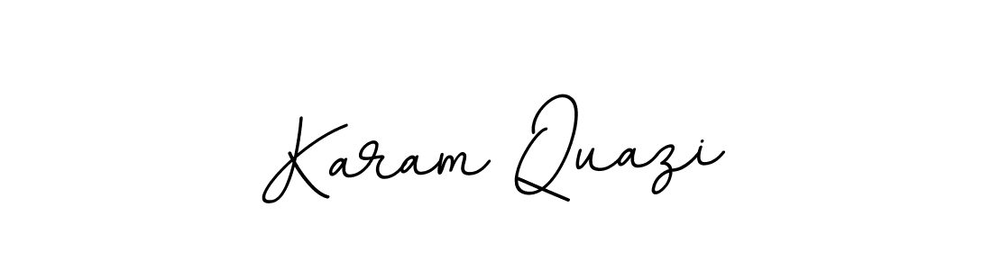 Create a beautiful signature design for name Karam Quazi. With this signature (BallpointsItalic-DORy9) fonts, you can make a handwritten signature for free. Karam Quazi signature style 11 images and pictures png