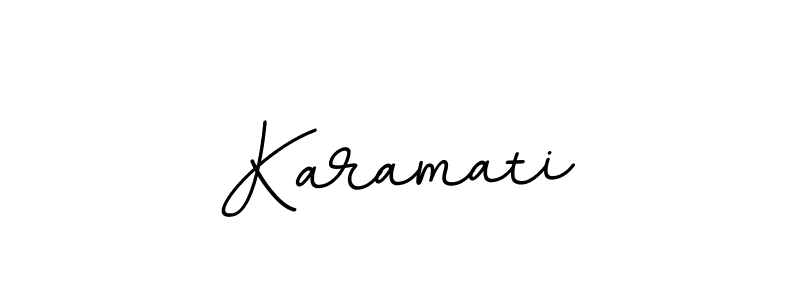 Make a beautiful signature design for name Karamati. With this signature (BallpointsItalic-DORy9) style, you can create a handwritten signature for free. Karamati signature style 11 images and pictures png