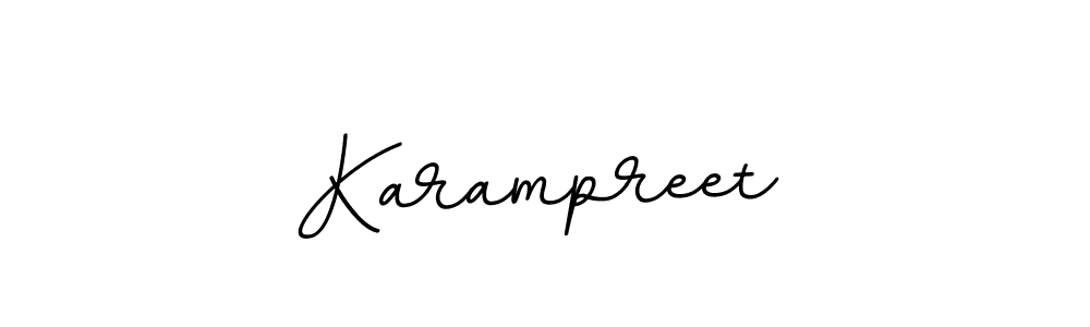Use a signature maker to create a handwritten signature online. With this signature software, you can design (BallpointsItalic-DORy9) your own signature for name Karampreet. Karampreet signature style 11 images and pictures png