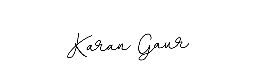 How to make Karan Gaur name signature. Use BallpointsItalic-DORy9 style for creating short signs online. This is the latest handwritten sign. Karan Gaur signature style 11 images and pictures png