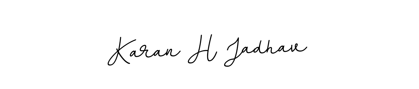 Also You can easily find your signature by using the search form. We will create Karan H Jadhav name handwritten signature images for you free of cost using BallpointsItalic-DORy9 sign style. Karan H Jadhav signature style 11 images and pictures png