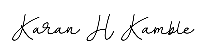Personalize your online presence with Karan H Kamble signature rendered in elegant BallpointsItalic-DORy9 font. Great for website footers and blogs. Karan H Kamble signature style 11 images and pictures png
