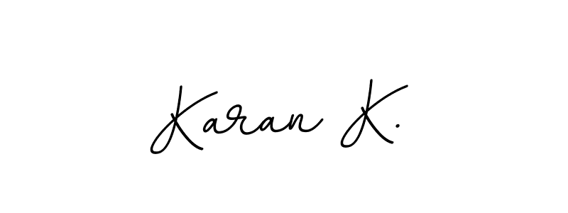 Use a signature maker to create a handwritten signature online. With this signature software, you can design (BallpointsItalic-DORy9) your own signature for name Karan K.. Karan K. signature style 11 images and pictures png