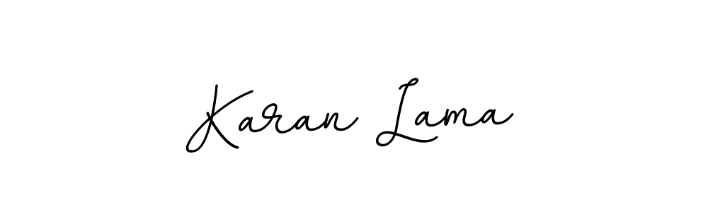 Design your own signature with our free online signature maker. With this signature software, you can create a handwritten (BallpointsItalic-DORy9) signature for name Karan Lama. Karan Lama signature style 11 images and pictures png