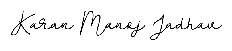 Create a beautiful signature design for name Karan Manoj Jadhav. With this signature (BallpointsItalic-DORy9) fonts, you can make a handwritten signature for free. Karan Manoj Jadhav signature style 11 images and pictures png