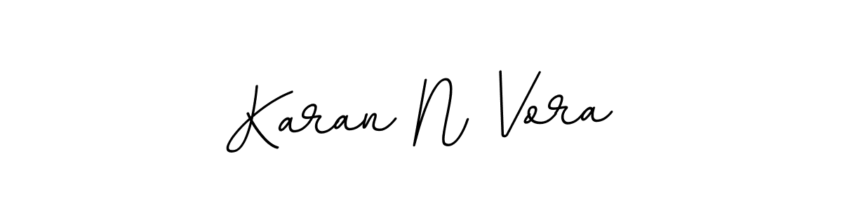 Karan N Vora stylish signature style. Best Handwritten Sign (BallpointsItalic-DORy9) for my name. Handwritten Signature Collection Ideas for my name Karan N Vora. Karan N Vora signature style 11 images and pictures png