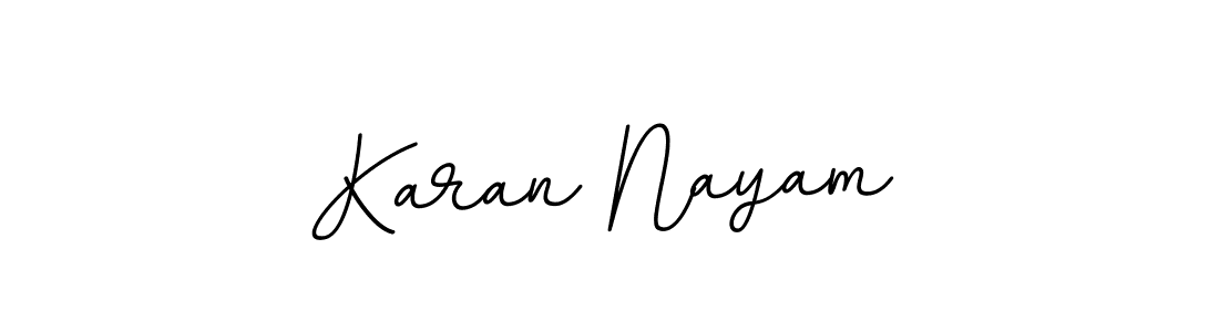 How to make Karan Nayam name signature. Use BallpointsItalic-DORy9 style for creating short signs online. This is the latest handwritten sign. Karan Nayam signature style 11 images and pictures png