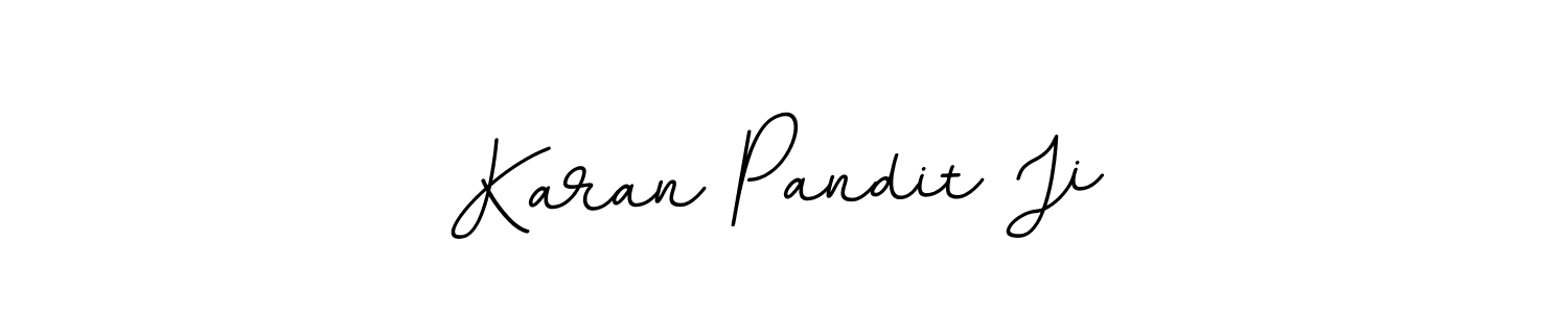 Use a signature maker to create a handwritten signature online. With this signature software, you can design (BallpointsItalic-DORy9) your own signature for name Karan Pandit Ji. Karan Pandit Ji signature style 11 images and pictures png