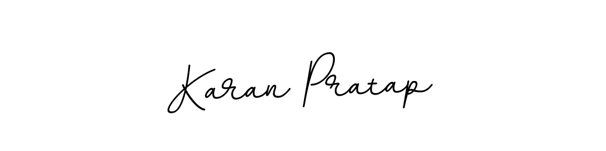 The best way (BallpointsItalic-DORy9) to make a short signature is to pick only two or three words in your name. The name Karan Pratap include a total of six letters. For converting this name. Karan Pratap signature style 11 images and pictures png