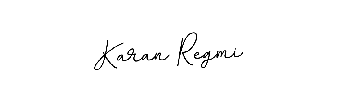 Use a signature maker to create a handwritten signature online. With this signature software, you can design (BallpointsItalic-DORy9) your own signature for name Karan Regmi. Karan Regmi signature style 11 images and pictures png