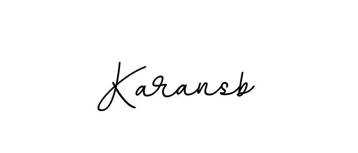 Use a signature maker to create a handwritten signature online. With this signature software, you can design (BallpointsItalic-DORy9) your own signature for name Karansb. Karansb signature style 11 images and pictures png