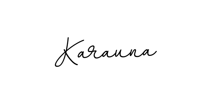 Make a beautiful signature design for name Karauna. With this signature (BallpointsItalic-DORy9) style, you can create a handwritten signature for free. Karauna signature style 11 images and pictures png