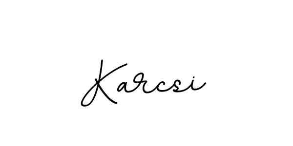 Use a signature maker to create a handwritten signature online. With this signature software, you can design (BallpointsItalic-DORy9) your own signature for name Karcsi. Karcsi signature style 11 images and pictures png