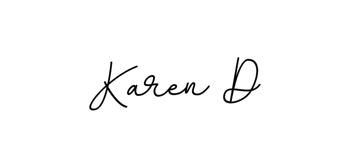 Karen D stylish signature style. Best Handwritten Sign (BallpointsItalic-DORy9) for my name. Handwritten Signature Collection Ideas for my name Karen D. Karen D signature style 11 images and pictures png