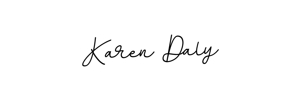 This is the best signature style for the Karen Daly name. Also you like these signature font (BallpointsItalic-DORy9). Mix name signature. Karen Daly signature style 11 images and pictures png