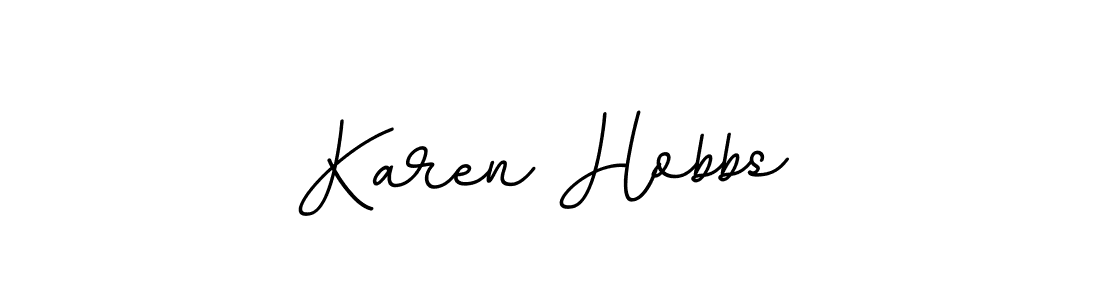 Use a signature maker to create a handwritten signature online. With this signature software, you can design (BallpointsItalic-DORy9) your own signature for name Karen Hobbs. Karen Hobbs signature style 11 images and pictures png