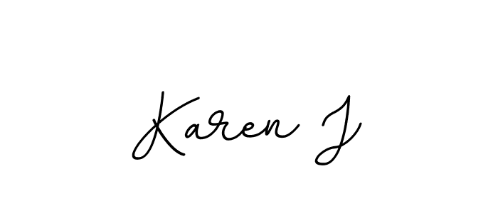 if you are searching for the best signature style for your name Karen J. so please give up your signature search. here we have designed multiple signature styles  using BallpointsItalic-DORy9. Karen J signature style 11 images and pictures png