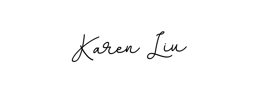 Create a beautiful signature design for name Karen Liu. With this signature (BallpointsItalic-DORy9) fonts, you can make a handwritten signature for free. Karen Liu signature style 11 images and pictures png