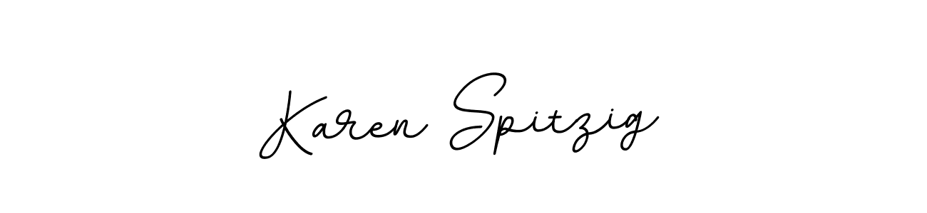 You should practise on your own different ways (BallpointsItalic-DORy9) to write your name (Karen Spitzig) in signature. don't let someone else do it for you. Karen Spitzig signature style 11 images and pictures png