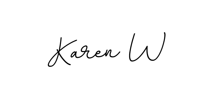 Make a beautiful signature design for name Karen W. Use this online signature maker to create a handwritten signature for free. Karen W signature style 11 images and pictures png