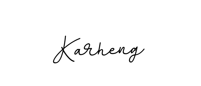 BallpointsItalic-DORy9 is a professional signature style that is perfect for those who want to add a touch of class to their signature. It is also a great choice for those who want to make their signature more unique. Get Karheng name to fancy signature for free. Karheng signature style 11 images and pictures png