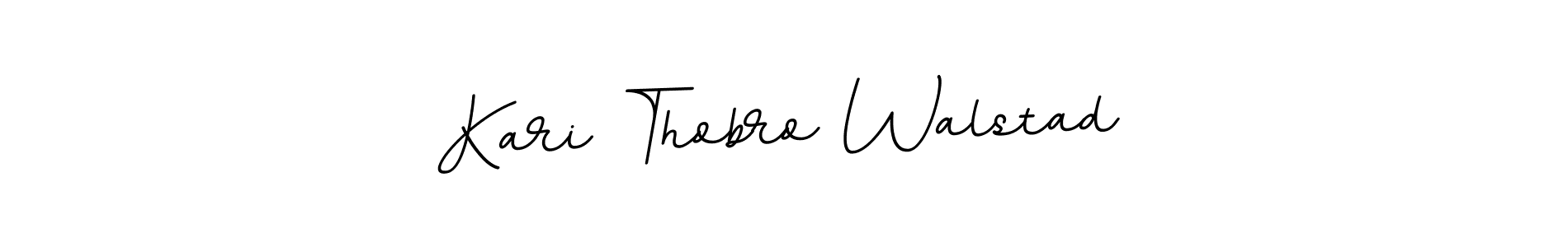 Use a signature maker to create a handwritten signature online. With this signature software, you can design (BallpointsItalic-DORy9) your own signature for name Kari Thobro Walstad. Kari Thobro Walstad signature style 11 images and pictures png
