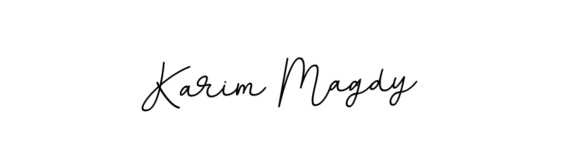 Use a signature maker to create a handwritten signature online. With this signature software, you can design (BallpointsItalic-DORy9) your own signature for name Karim Magdy. Karim Magdy signature style 11 images and pictures png