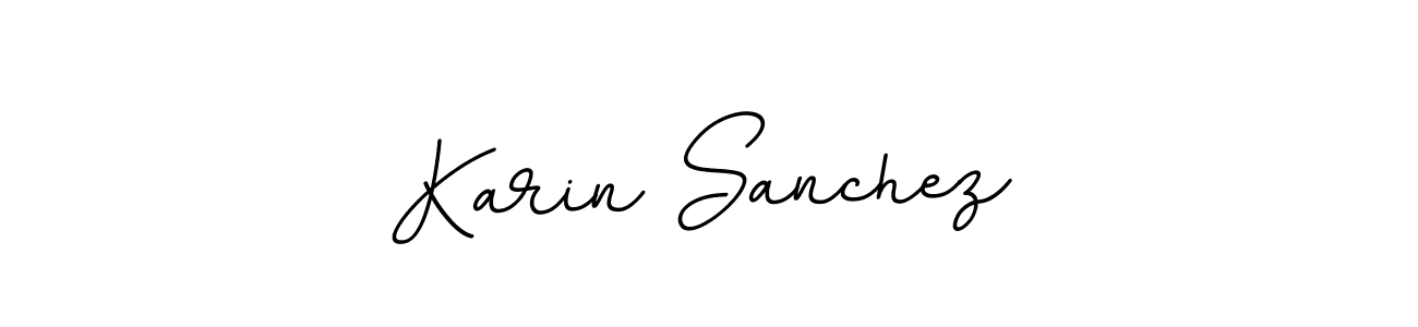 Design your own signature with our free online signature maker. With this signature software, you can create a handwritten (BallpointsItalic-DORy9) signature for name Karin Sanchez. Karin Sanchez signature style 11 images and pictures png