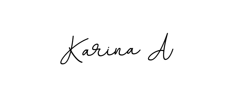 Create a beautiful signature design for name Karina A. With this signature (BallpointsItalic-DORy9) fonts, you can make a handwritten signature for free. Karina A signature style 11 images and pictures png