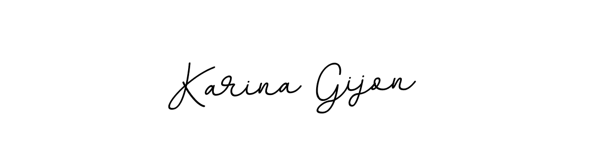 Use a signature maker to create a handwritten signature online. With this signature software, you can design (BallpointsItalic-DORy9) your own signature for name Karina Gijon. Karina Gijon signature style 11 images and pictures png