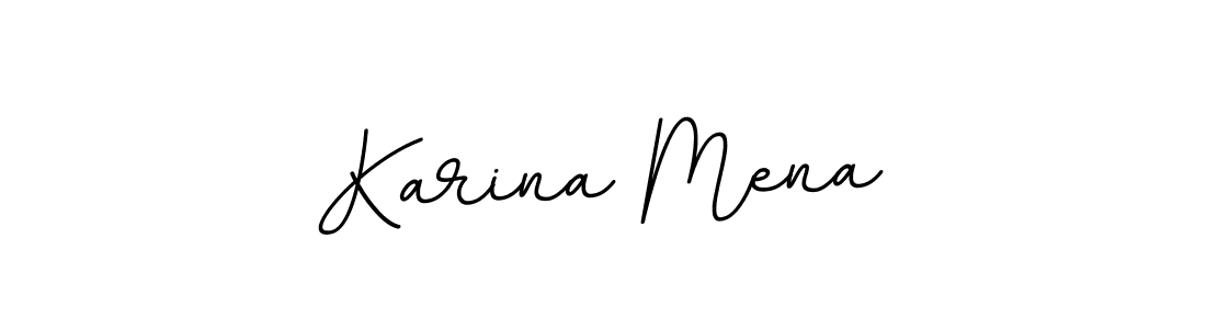 Make a beautiful signature design for name Karina Mena. With this signature (BallpointsItalic-DORy9) style, you can create a handwritten signature for free. Karina Mena signature style 11 images and pictures png
