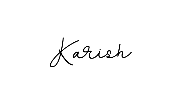 Make a beautiful signature design for name Karish. With this signature (BallpointsItalic-DORy9) style, you can create a handwritten signature for free. Karish signature style 11 images and pictures png