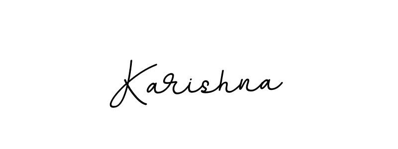 Create a beautiful signature design for name Karishna. With this signature (BallpointsItalic-DORy9) fonts, you can make a handwritten signature for free. Karishna signature style 11 images and pictures png