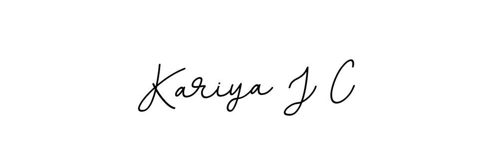 Use a signature maker to create a handwritten signature online. With this signature software, you can design (BallpointsItalic-DORy9) your own signature for name Kariya J C. Kariya J C signature style 11 images and pictures png