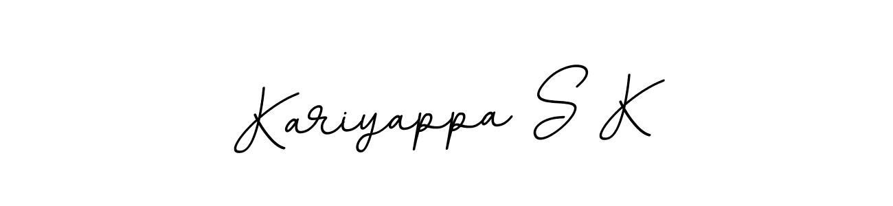 Use a signature maker to create a handwritten signature online. With this signature software, you can design (BallpointsItalic-DORy9) your own signature for name Kariyappa S K. Kariyappa S K signature style 11 images and pictures png