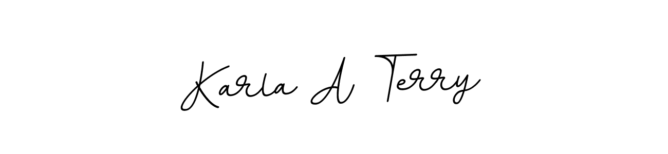 Use a signature maker to create a handwritten signature online. With this signature software, you can design (BallpointsItalic-DORy9) your own signature for name Karla A Terry. Karla A Terry signature style 11 images and pictures png