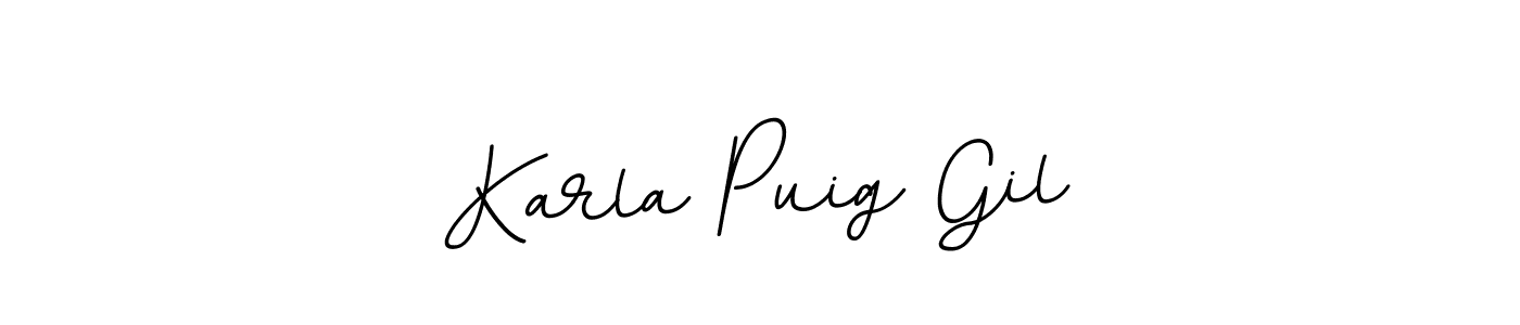 You should practise on your own different ways (BallpointsItalic-DORy9) to write your name (Karla Puig Gil) in signature. don't let someone else do it for you. Karla Puig Gil signature style 11 images and pictures png