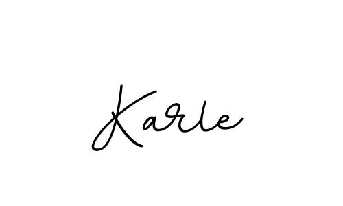 Use a signature maker to create a handwritten signature online. With this signature software, you can design (BallpointsItalic-DORy9) your own signature for name Karle. Karle signature style 11 images and pictures png