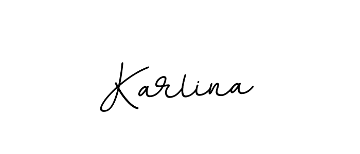 Karlina stylish signature style. Best Handwritten Sign (BallpointsItalic-DORy9) for my name. Handwritten Signature Collection Ideas for my name Karlina. Karlina signature style 11 images and pictures png