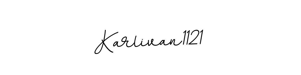 Use a signature maker to create a handwritten signature online. With this signature software, you can design (BallpointsItalic-DORy9) your own signature for name Karlivan1121. Karlivan1121 signature style 11 images and pictures png