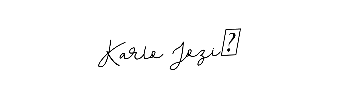 Use a signature maker to create a handwritten signature online. With this signature software, you can design (BallpointsItalic-DORy9) your own signature for name Karlo Jozić. Karlo Jozić signature style 11 images and pictures png