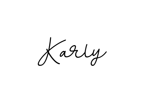 Design your own signature with our free online signature maker. With this signature software, you can create a handwritten (BallpointsItalic-DORy9) signature for name Karly. Karly signature style 11 images and pictures png