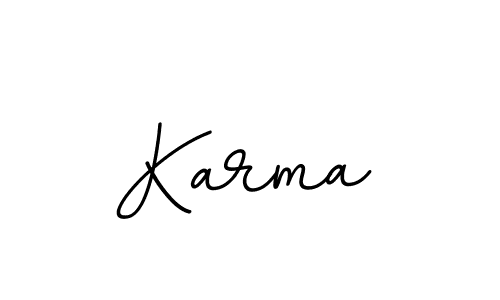 The best way (BallpointsItalic-DORy9) to make a short signature is to pick only two or three words in your name. The name Karma include a total of six letters. For converting this name. Karma signature style 11 images and pictures png