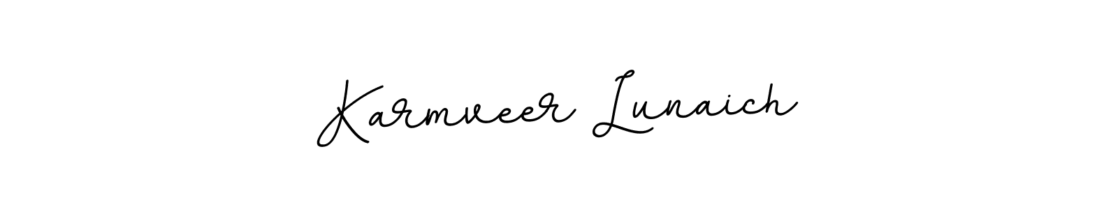 You should practise on your own different ways (BallpointsItalic-DORy9) to write your name (Karmveer Lunaich) in signature. don't let someone else do it for you. Karmveer Lunaich signature style 11 images and pictures png
