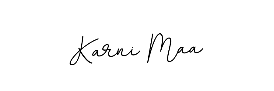 Make a beautiful signature design for name Karni Maa. With this signature (BallpointsItalic-DORy9) style, you can create a handwritten signature for free. Karni Maa signature style 11 images and pictures png