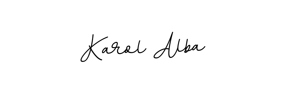 Create a beautiful signature design for name Karol Alba. With this signature (BallpointsItalic-DORy9) fonts, you can make a handwritten signature for free. Karol Alba signature style 11 images and pictures png