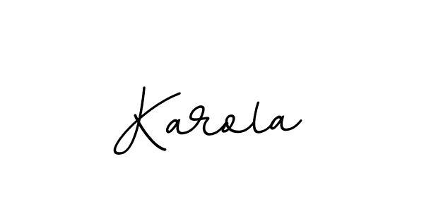 How to make Karola name signature. Use BallpointsItalic-DORy9 style for creating short signs online. This is the latest handwritten sign. Karola signature style 11 images and pictures png